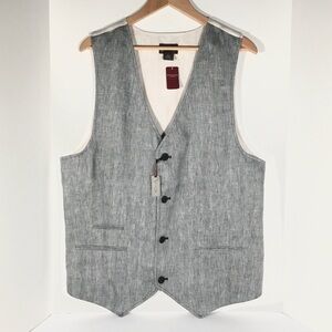 JARED M HERRINGBONE MENS VEST NWT